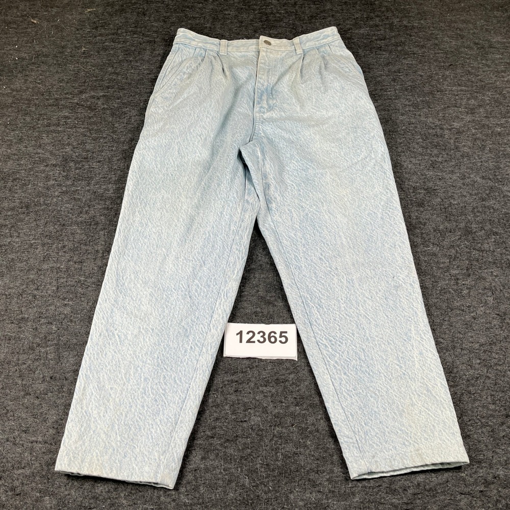 Vintage Bang Bang Tapered Jeans Womens 26x22.5 Blue Denim Casual Essence Pleated